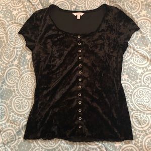 💥(4/$18) Candie’s Black Velvet Shirt💥